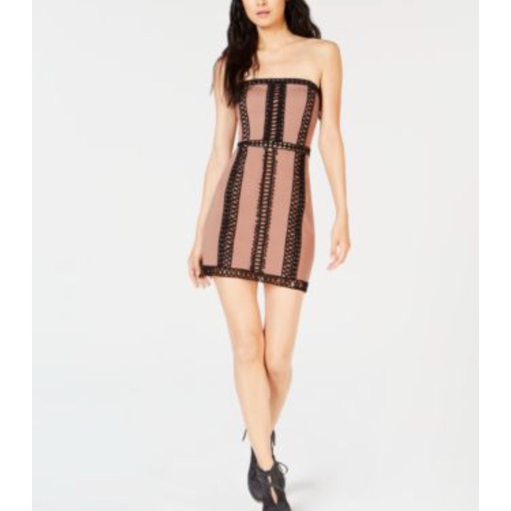 NWT! Free People brown strapless dress